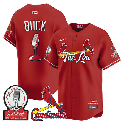 St. Louis Cardinals Jack Buck  Limited Jersey - All Stitched