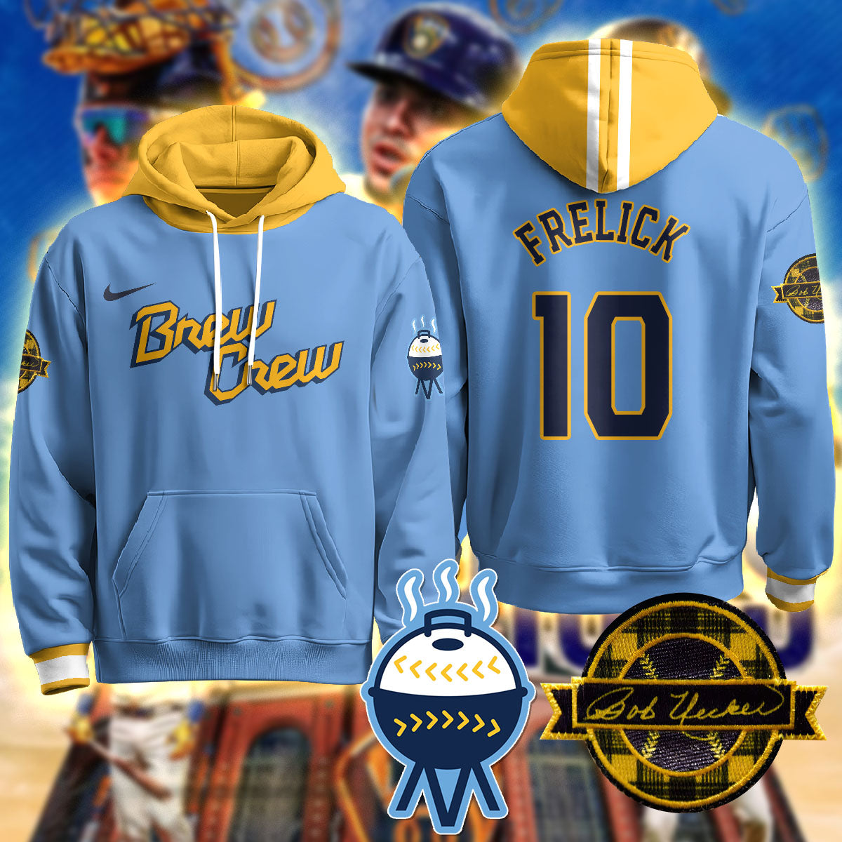 Milwaukee Brewers 2025 Limited Hoodie - Bob Uecker Patch - All Stitched