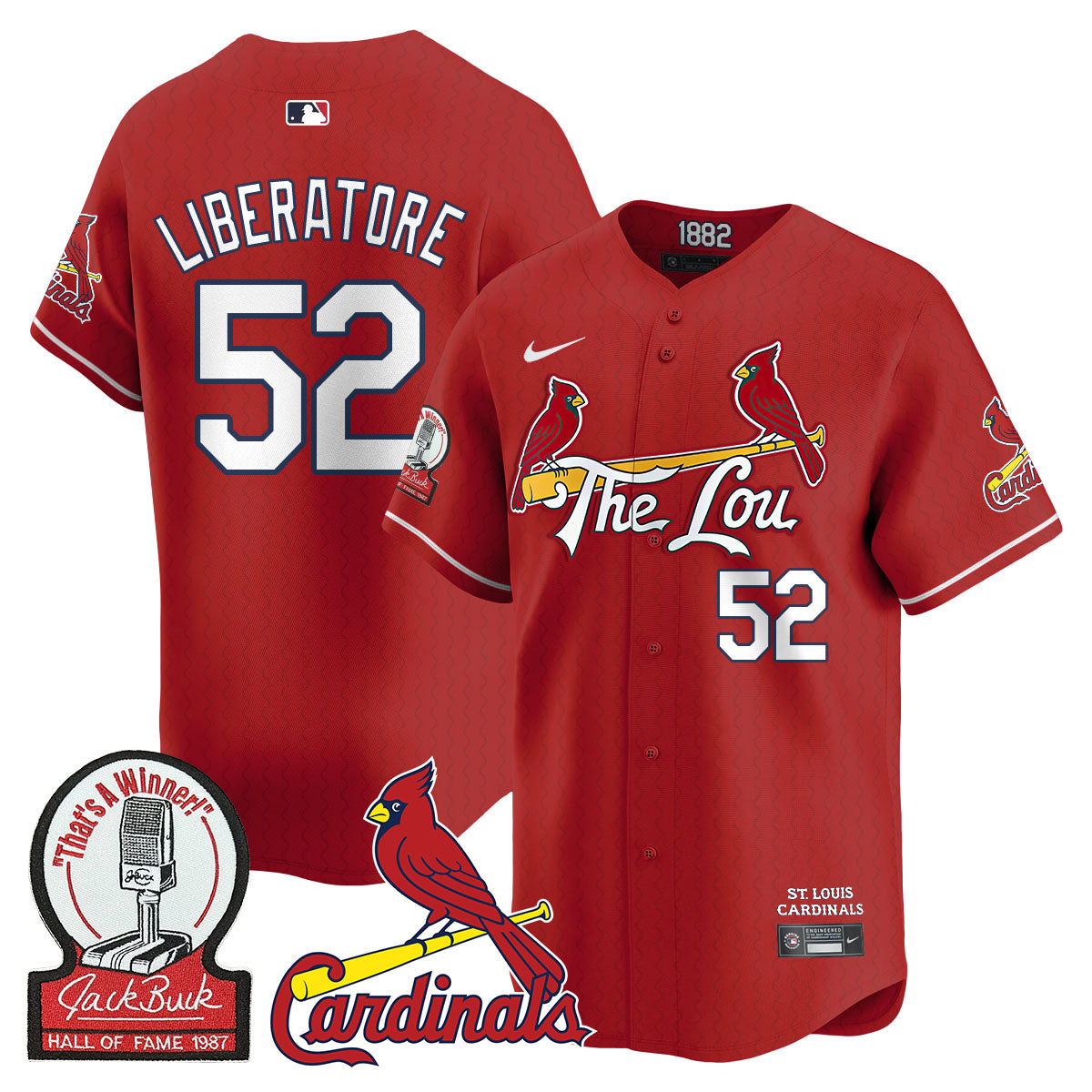 St. Louis Cardinals Jack Buck  Limited Jersey - All Stitched