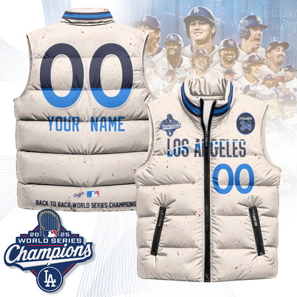 LAD 2025 World Series Champions Custom Puffer Vest