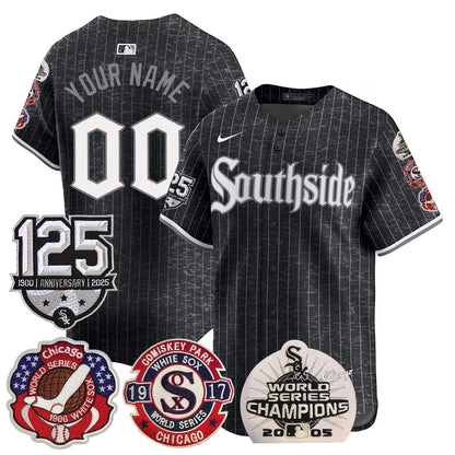 Chicago White Sox 125th Anniversary - World Series Champions Custom Jersey - All Stitched