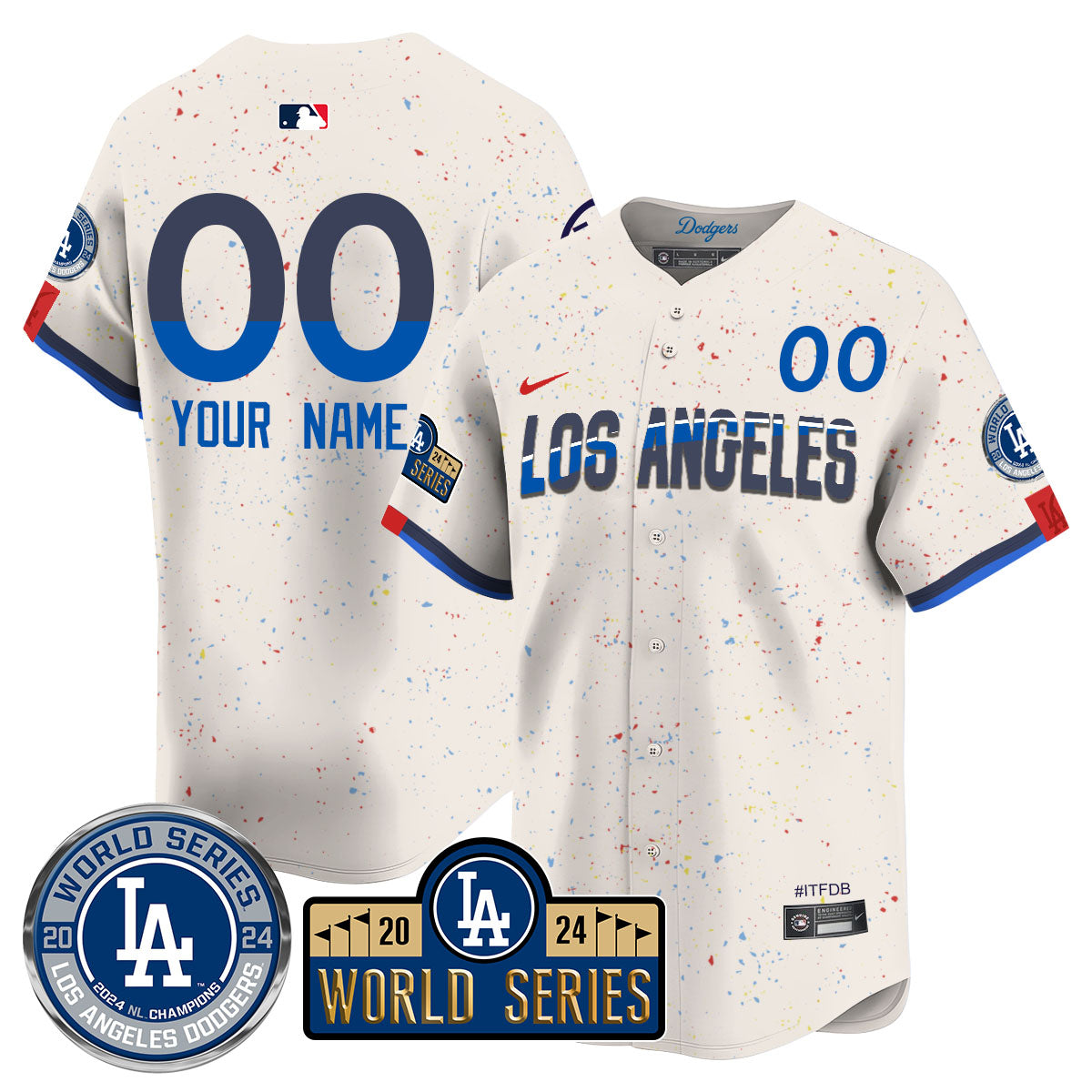 Los Angeles Dodgers World Series 2024 Custom Jersey - All Stitched