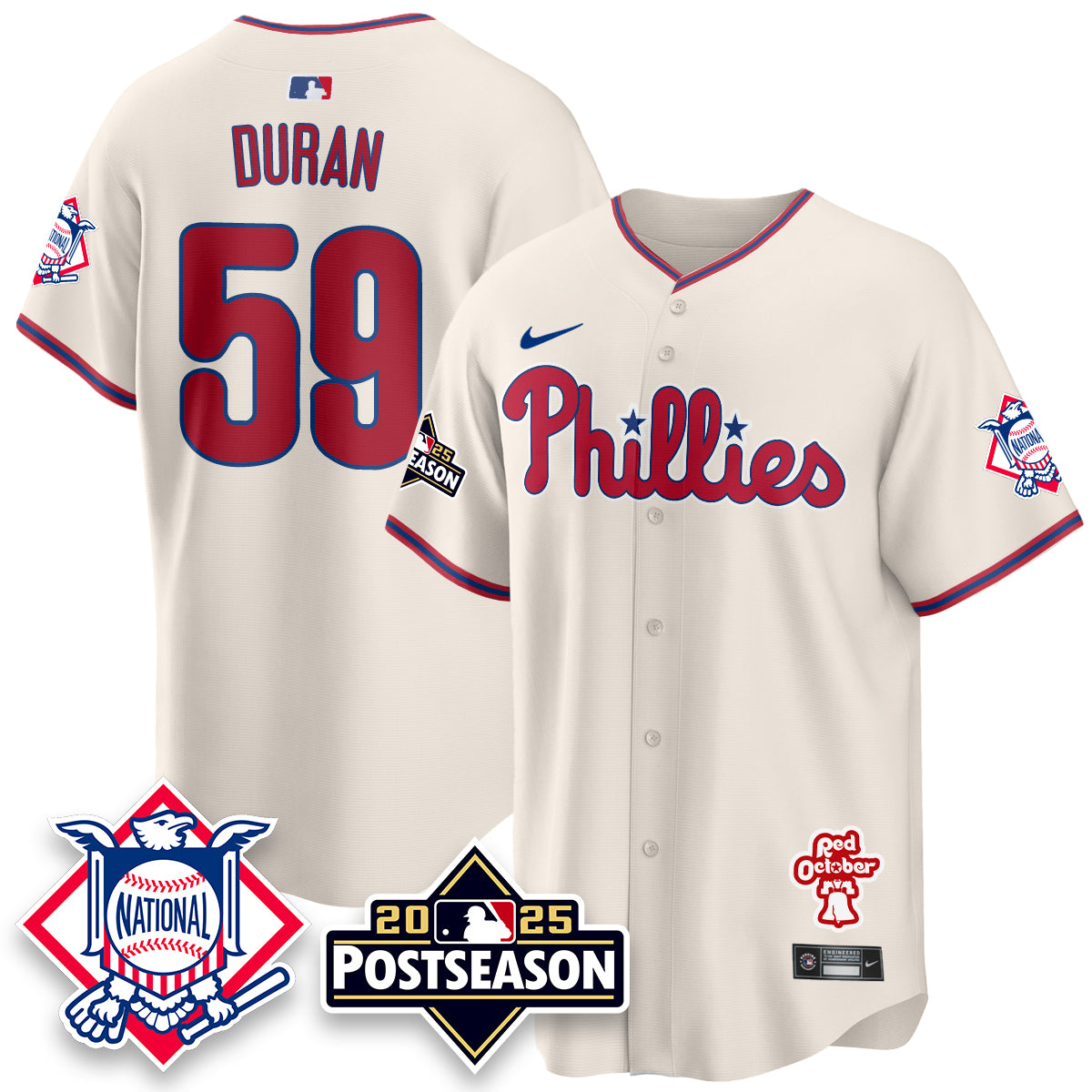 Philadelphia Phillies 2025 Postseason Jersey - All Stitched