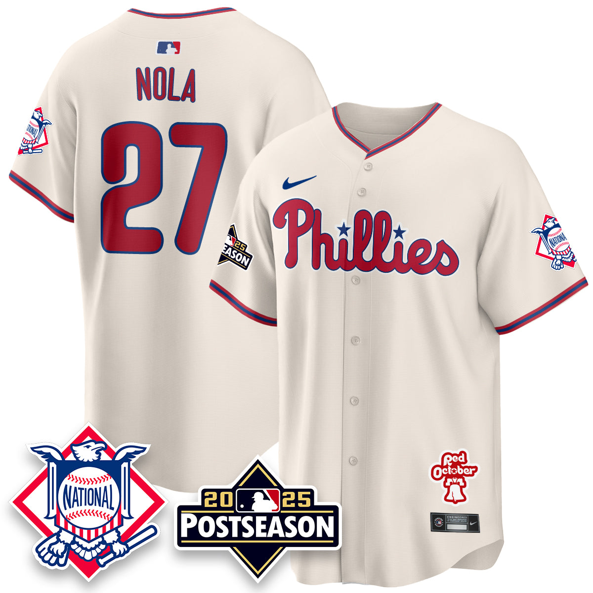 Philadelphia Phillies 2025 Postseason Jersey - All Stitched