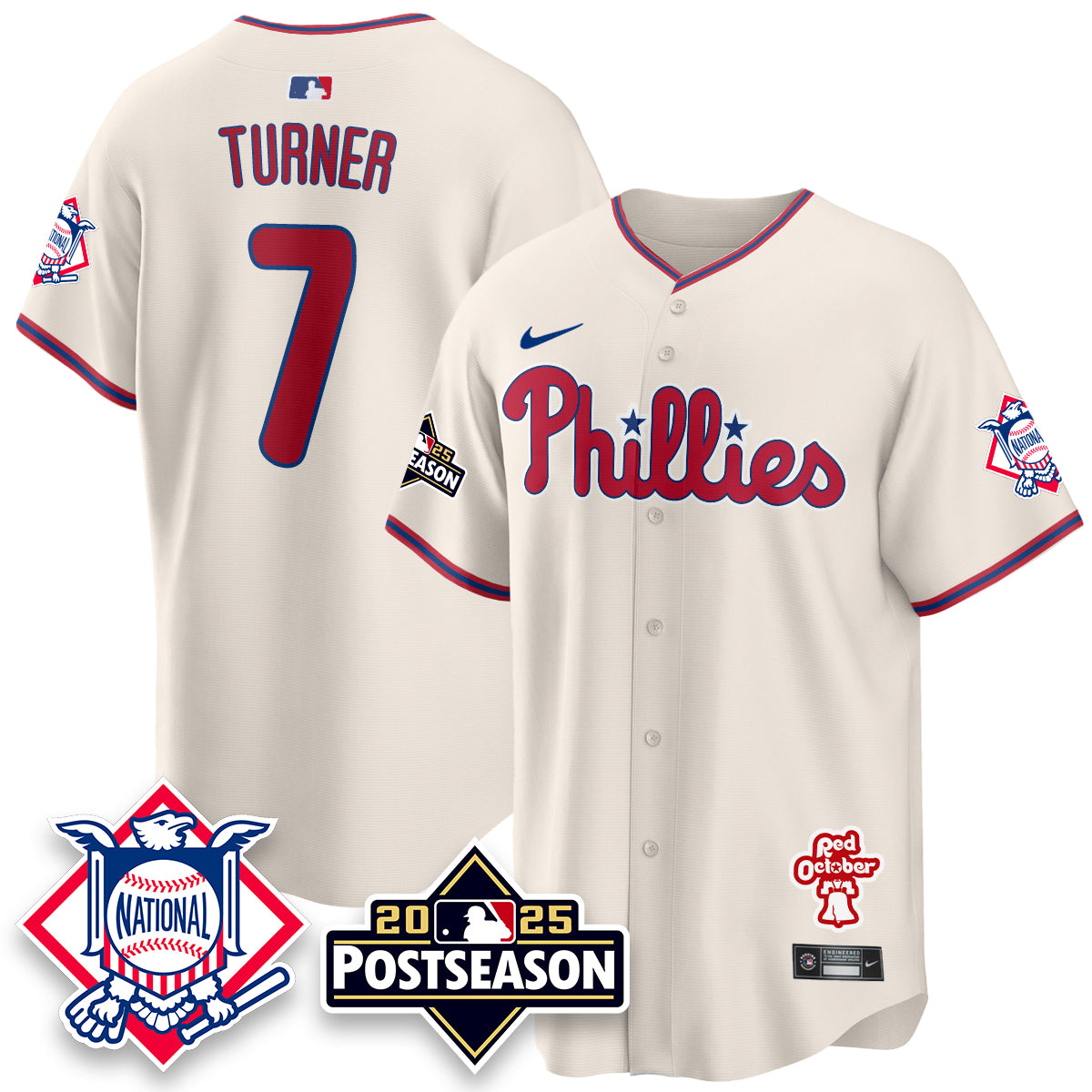 Philadelphia Phillies 2025 Postseason Jersey - All Stitched