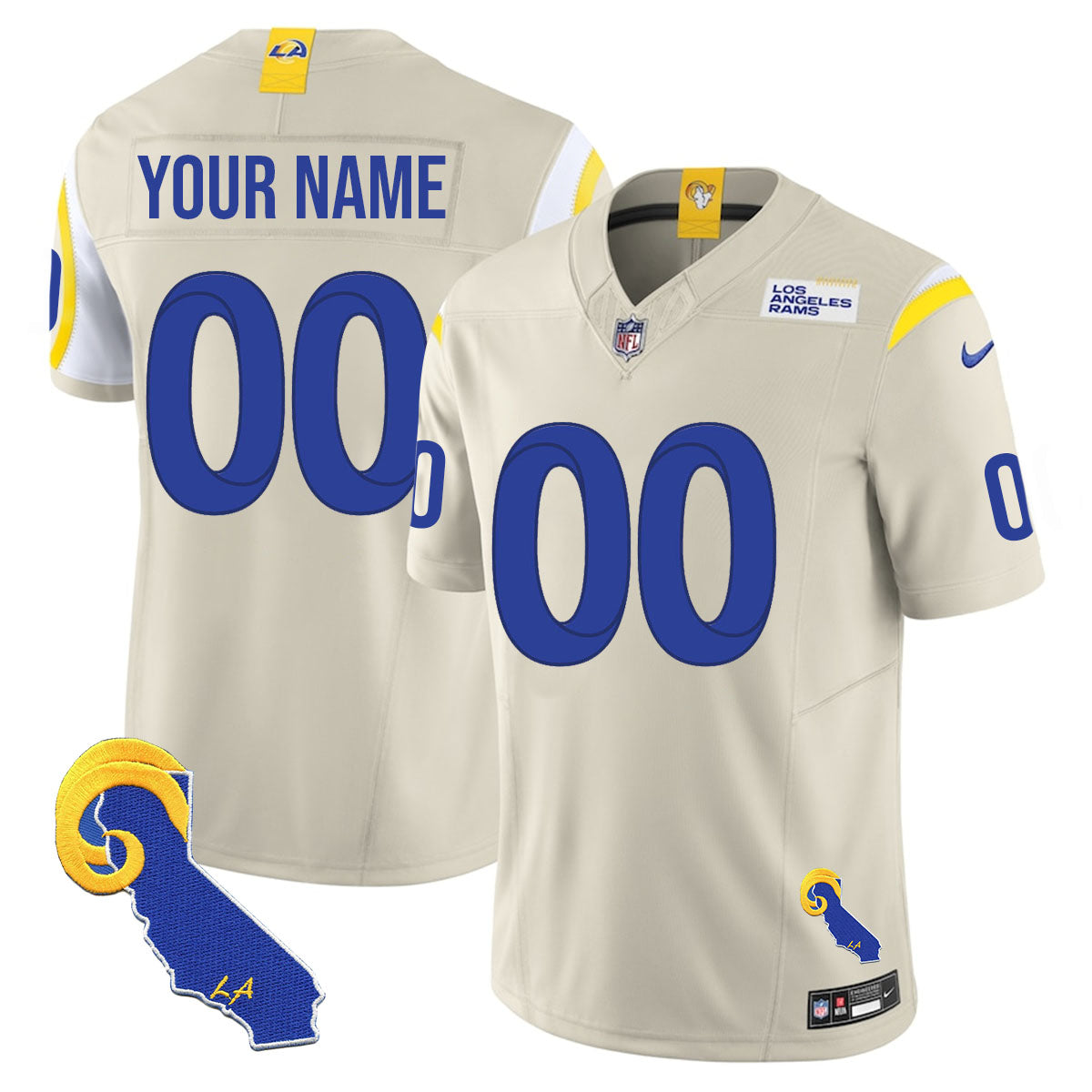 Los Angeles Rams 2025 Vapor Limited Custom Jersey - All Stitched