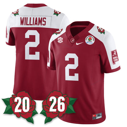 BAMA Rose Bowl Vapor Limited Football Jersey - All Stitched