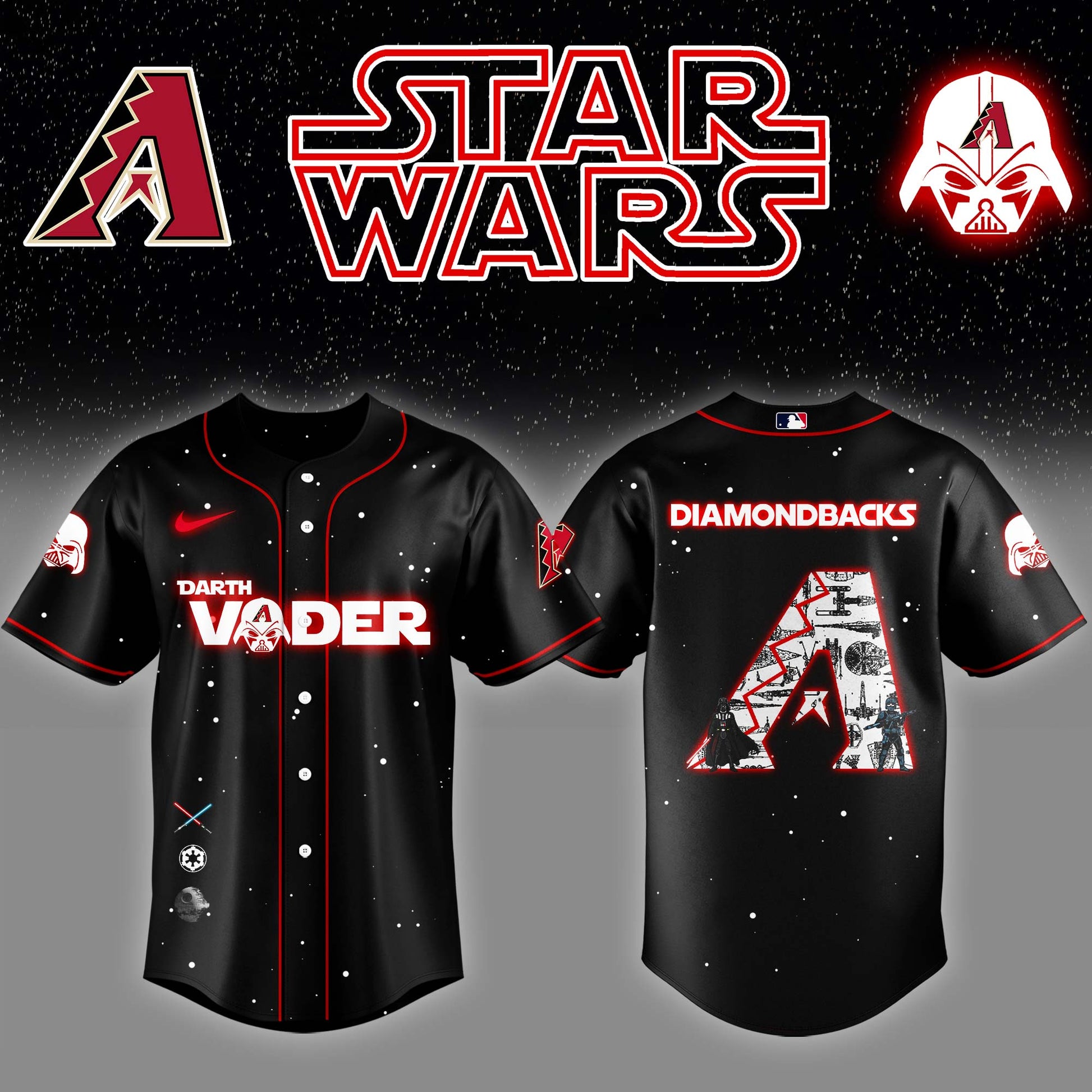 Arizona Diamondbacks x Stars Wars Darth Vader Night Baseball Jersey Editions Limited v2