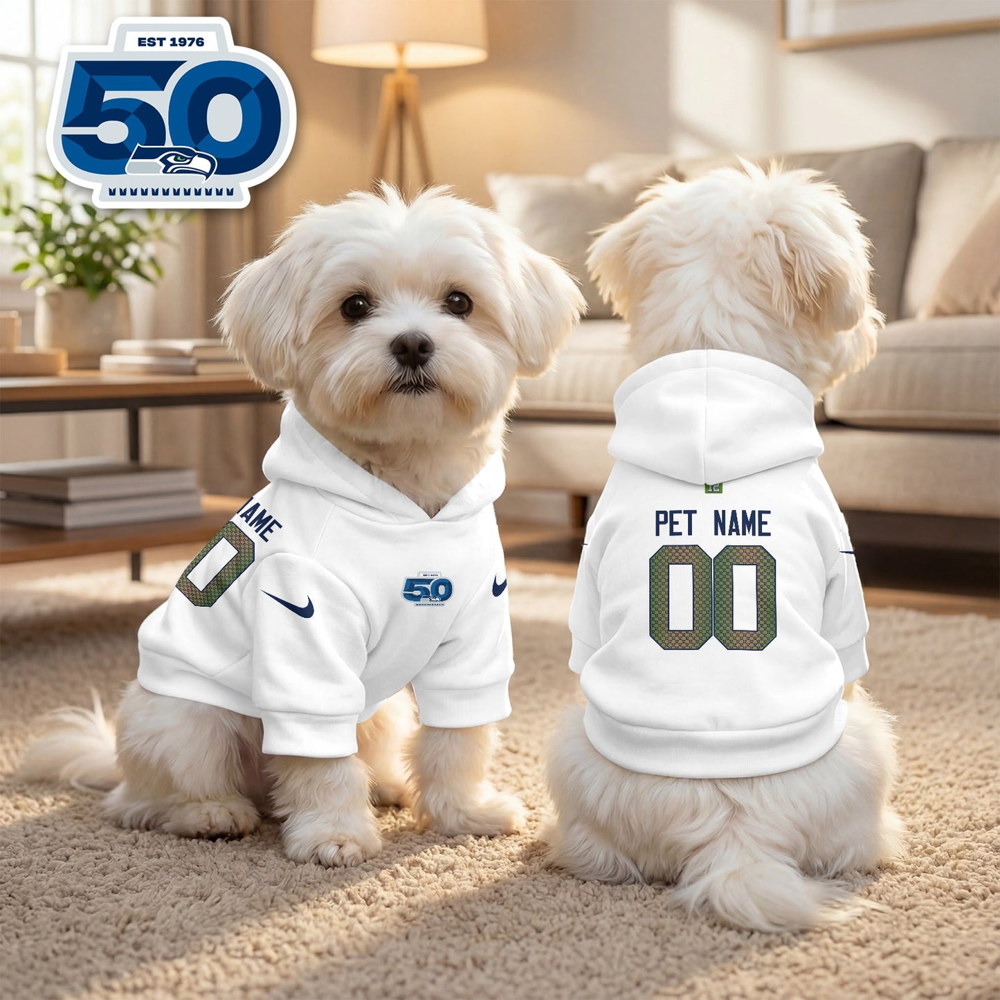 Seattle Seahawks “Rivalries” Pet Hoodie