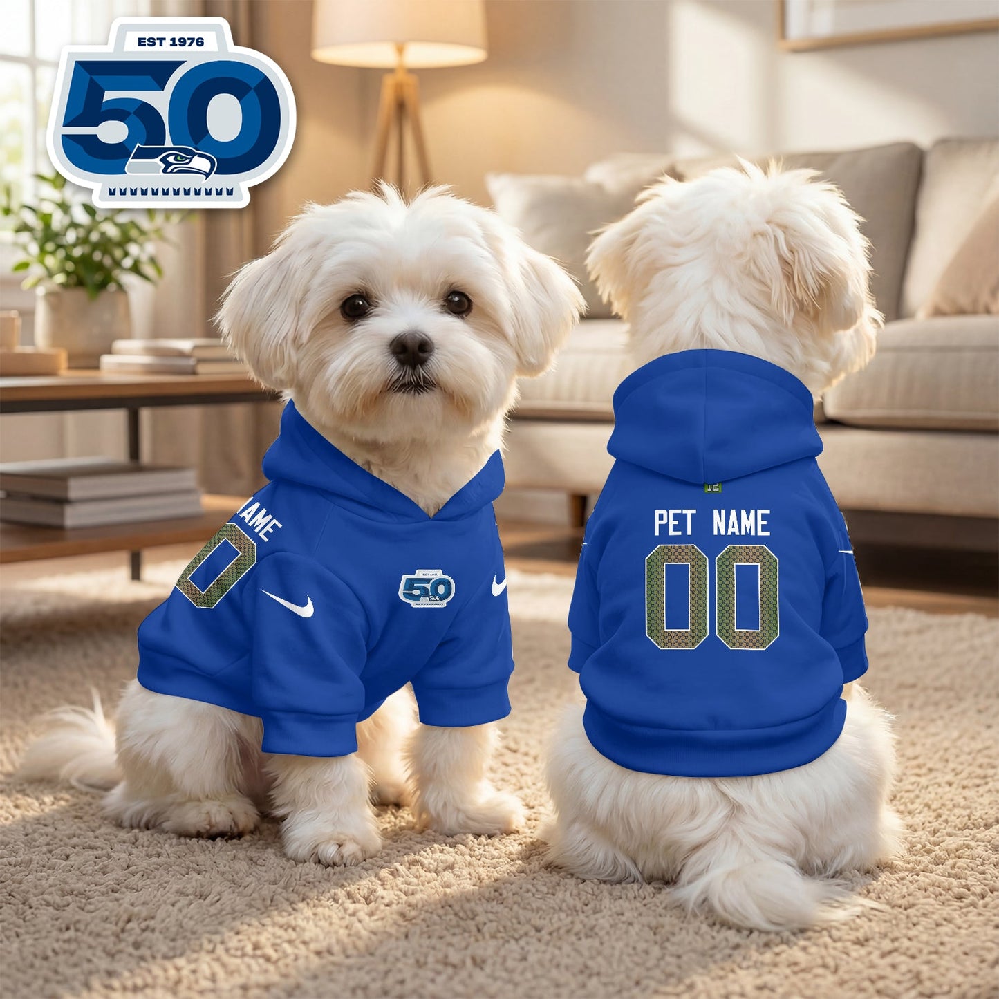 Seattle Seahawks “Rivalries” Pet Hoodie