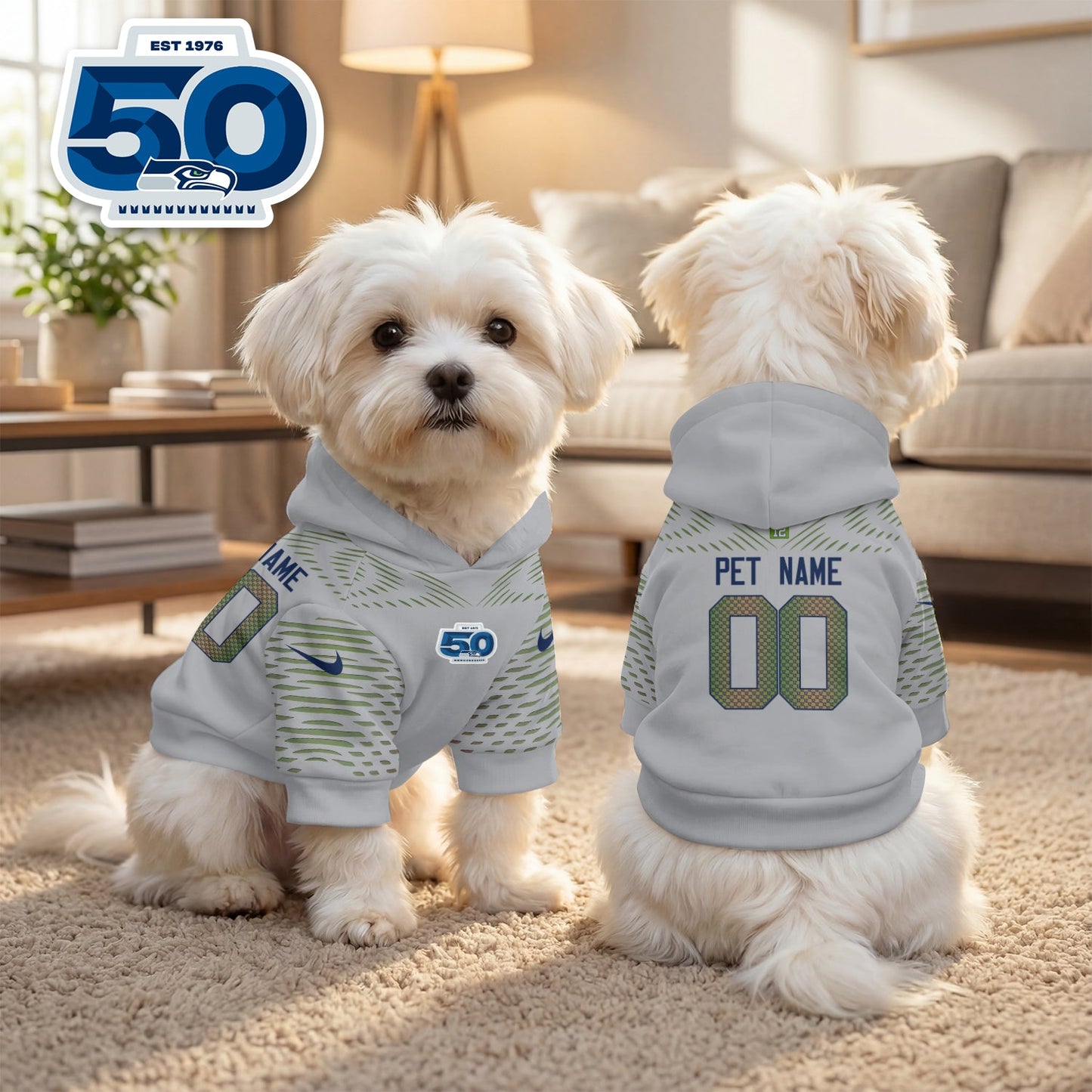 Seattle Seahawks “Rivalries” Pet Hoodie
