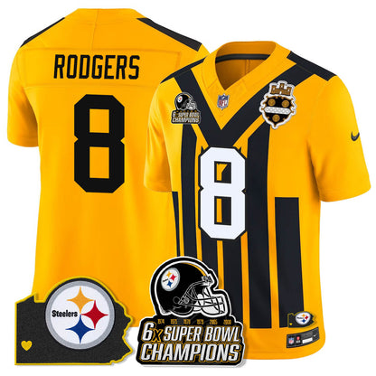 PIT 6-Time Champions Patch Vapor Limited Jersey - All Stitched