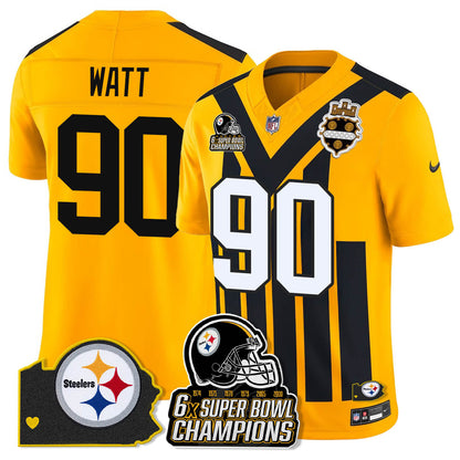 PIT 6-Time Champions Patch Vapor Limited Jersey - All Stitched