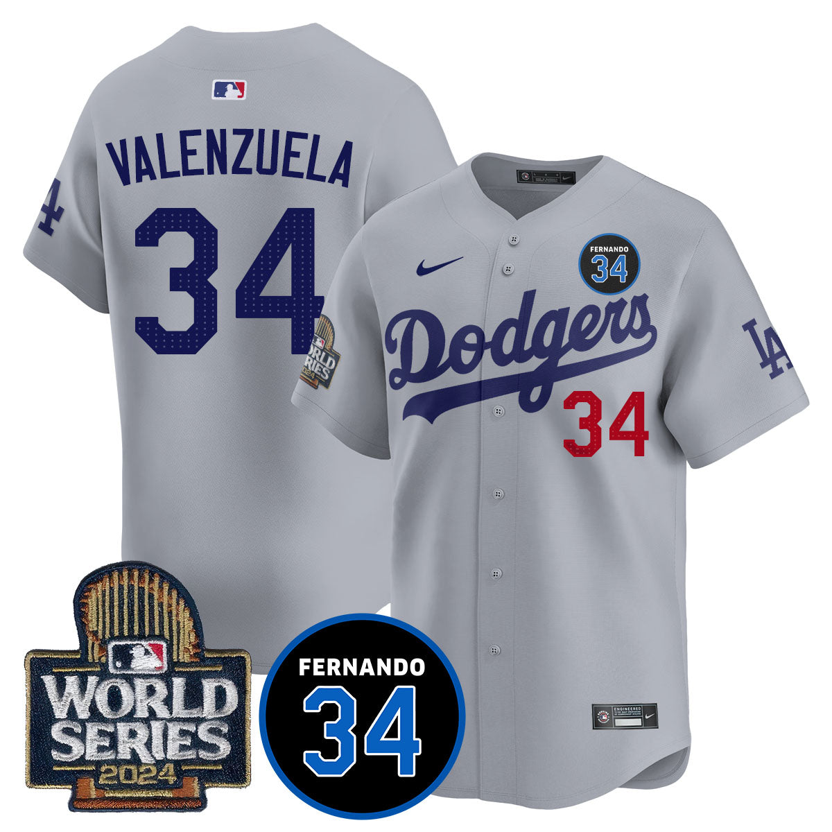 Dodgers Fernando Valenzuela Memorial Jersey - All Stitched