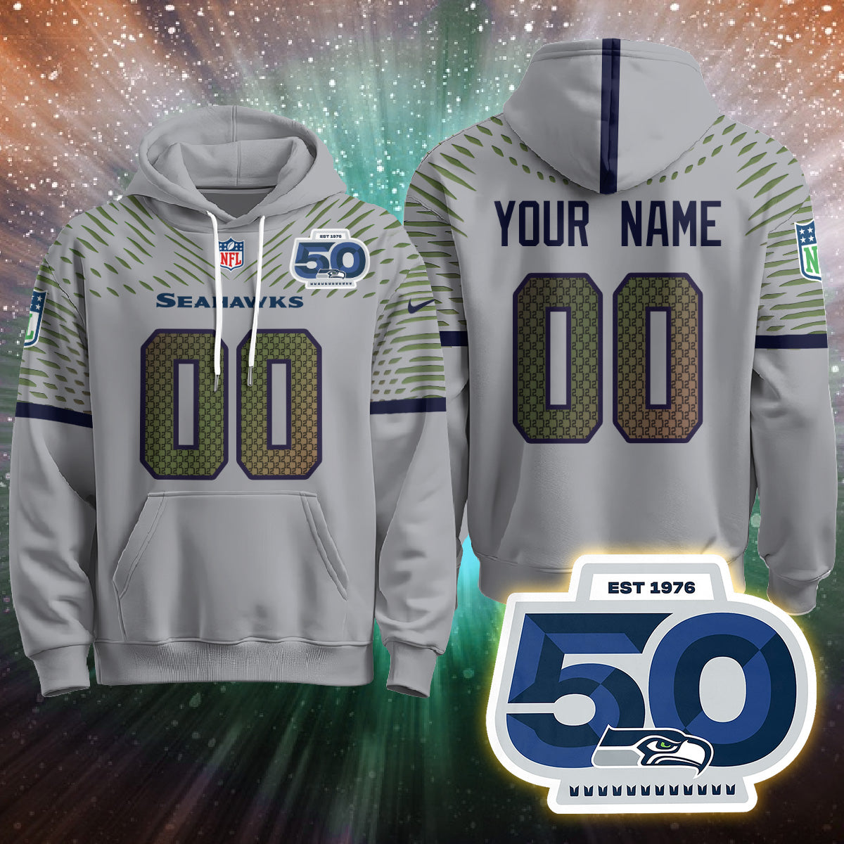 Seattle Seahawks Rivalries Vapor Limited Custom Hoodie - Printed