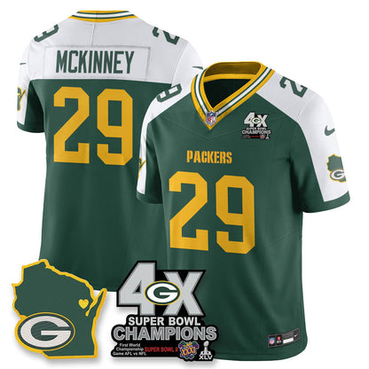 GB 4-Time Champions Patch Vapor Limited Jersey - All Stitched