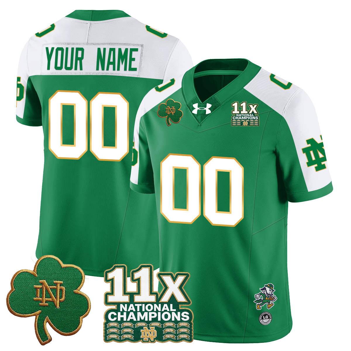 ND 11x-Time National Champions Vapor Limited Jersey - All Stitched