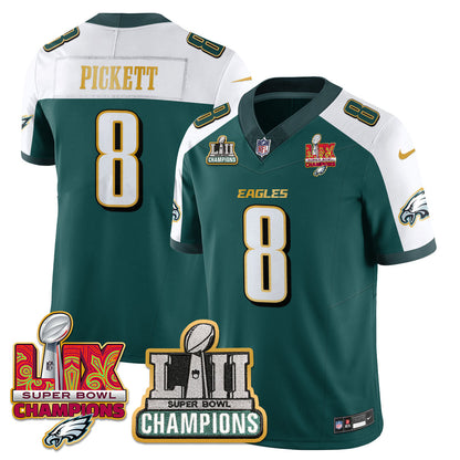 PHI LII-LIX Super Bowl Champions Vapor Limited Gold Jersey - All Stitched