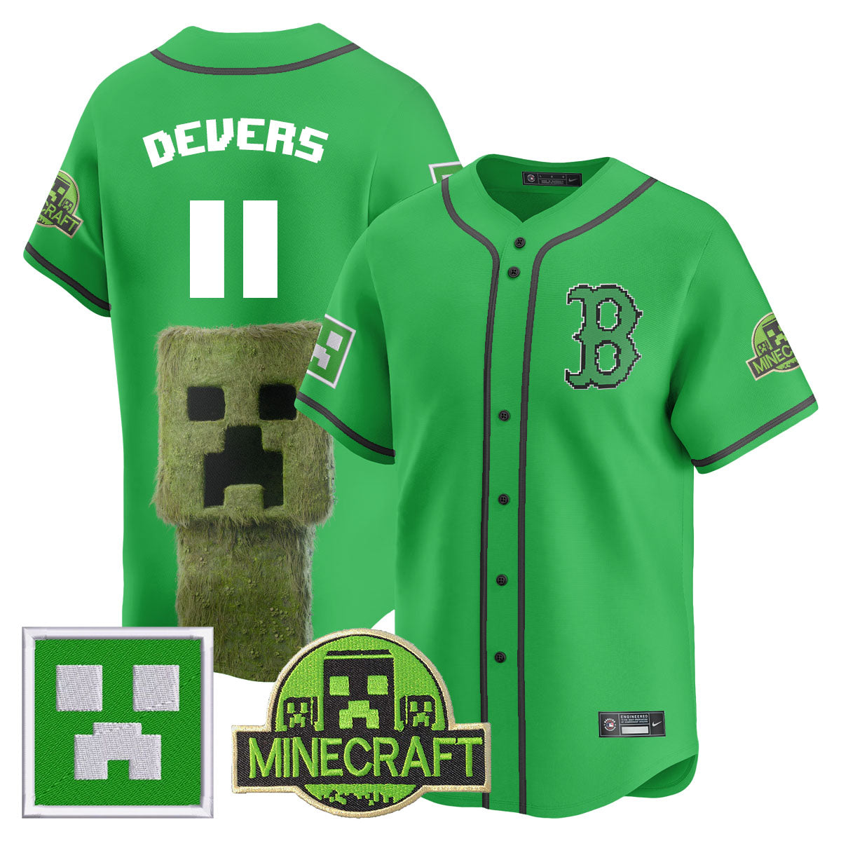 Boston Red Sox 2025 MINECRAFT Jersey - All Stitched