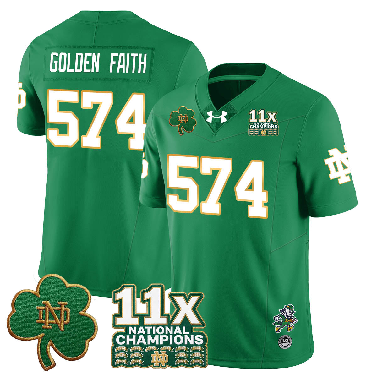 ND 11x-Time National Champions Vapor Limited Jersey - All Stitched
