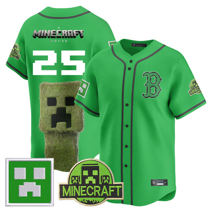 Boston Red Sox 2025 MINECRAFT Jersey - All Stitched