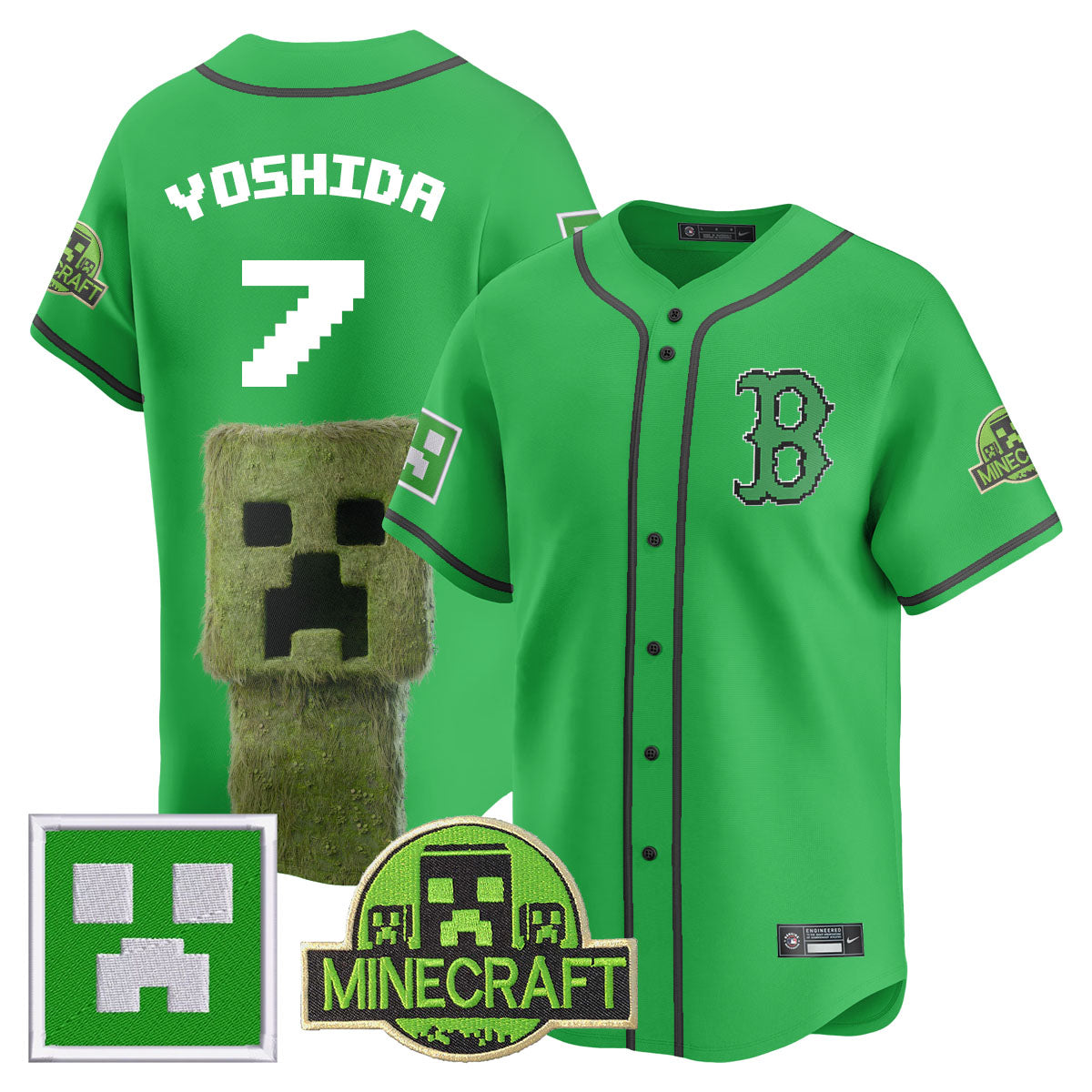 Boston Red Sox 2025 MINECRAFT Jersey - All Stitched