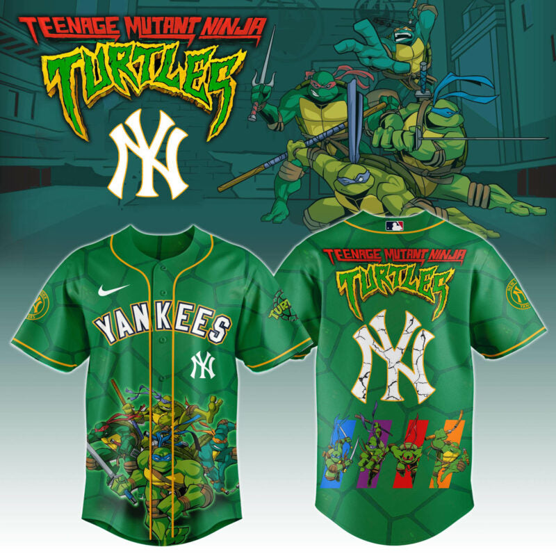 .      New York Yankees x Ninja Turtles Night Game Limited Edition Jersey 2025
