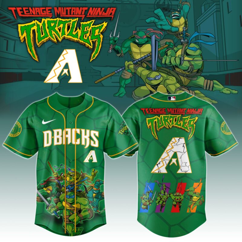 .         Arizona Diamondbacks x Ninja Turtles Night Game Limited Edition Jersey 2025