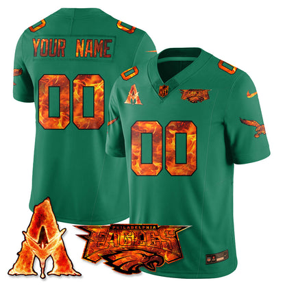 Philadelphia Eagles x Avatar 3 Fire and Ash Custom Jersey - Stitched