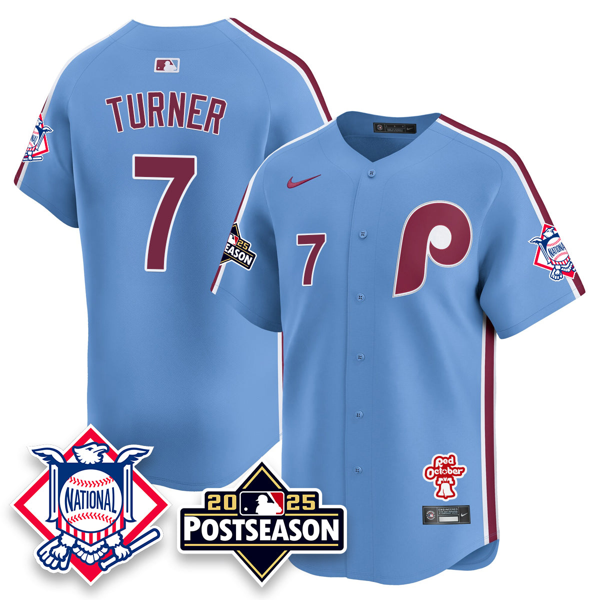Philadelphia Phillies 2025 Postseason Jersey - All Stitched