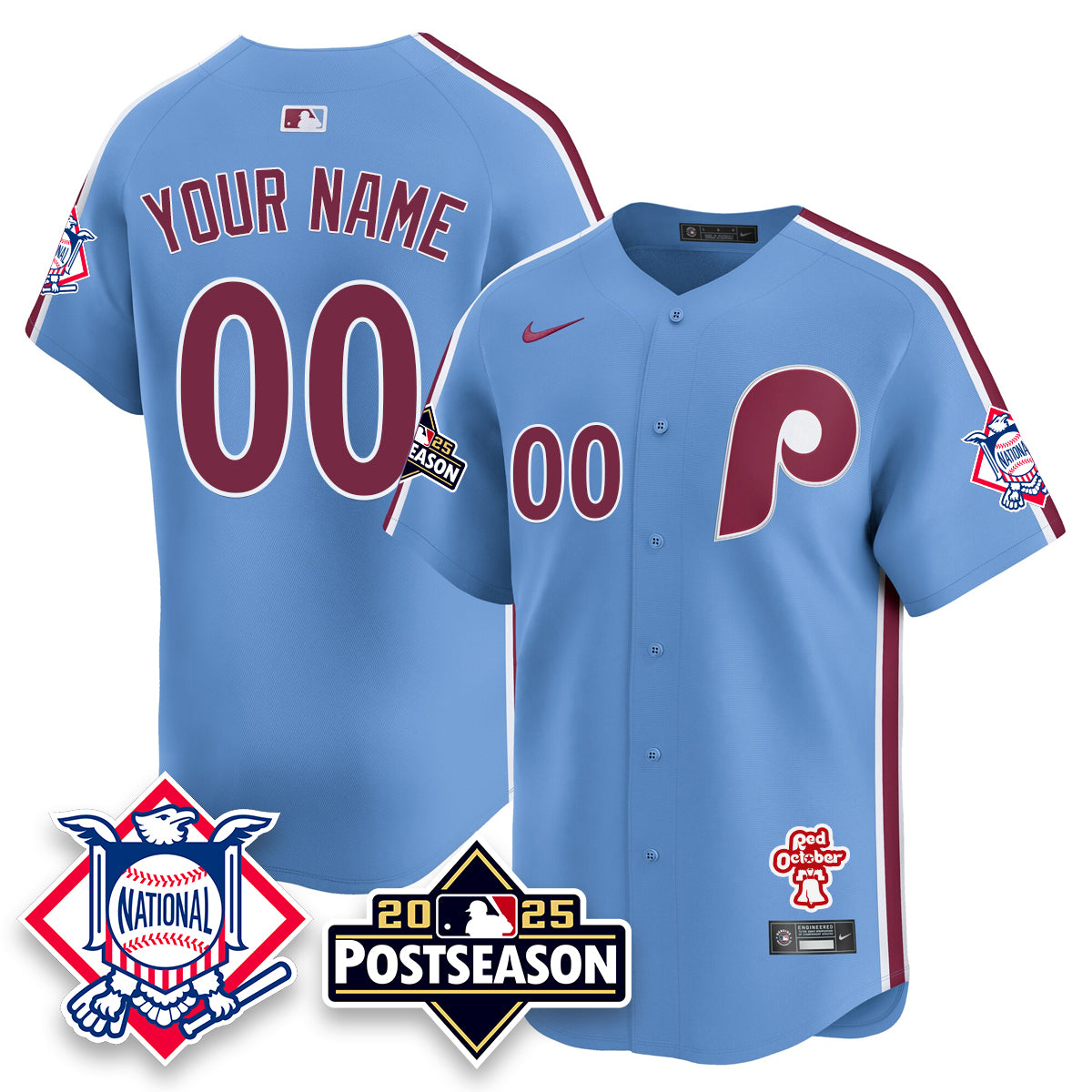 Philadelphia Phillies 2025 Postseason Custom Jersey - All Stitched