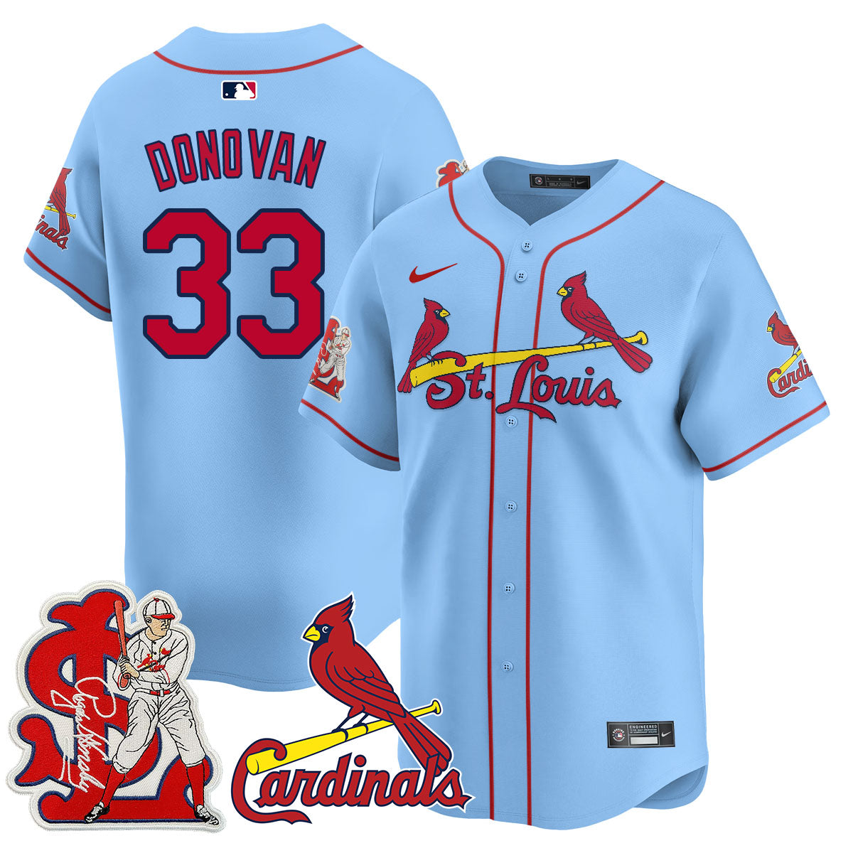 St. Louis Cardinals Rogers Hornsby Limited Jersey - All Stitched
