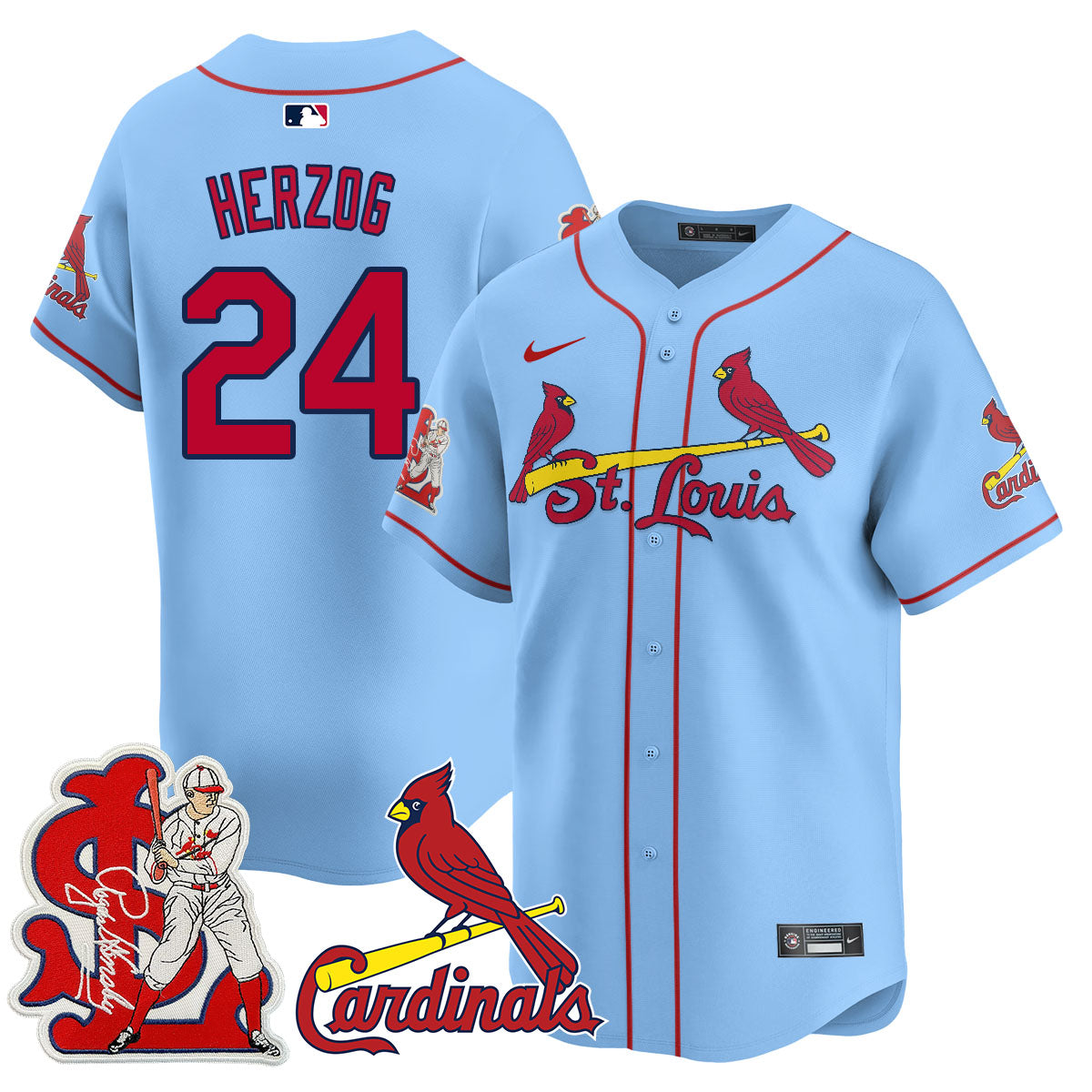 St. Louis Cardinals Rogers Hornsby Limited Jersey - All Stitched