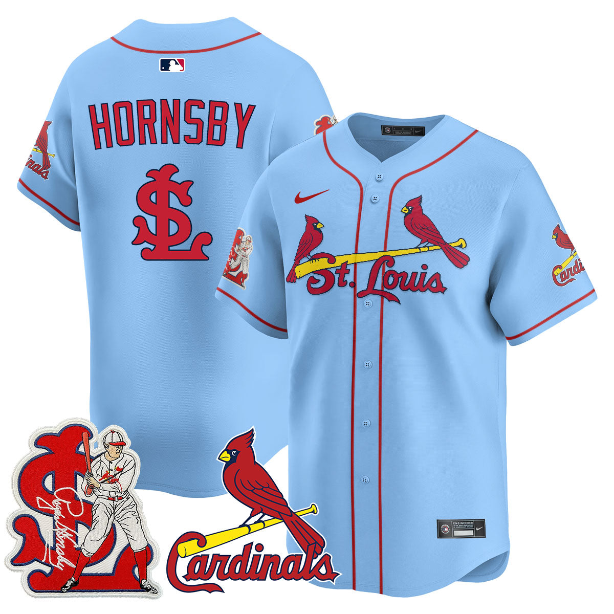 St. Louis Cardinals Rogers Hornsby Limited Jersey - All Stitched