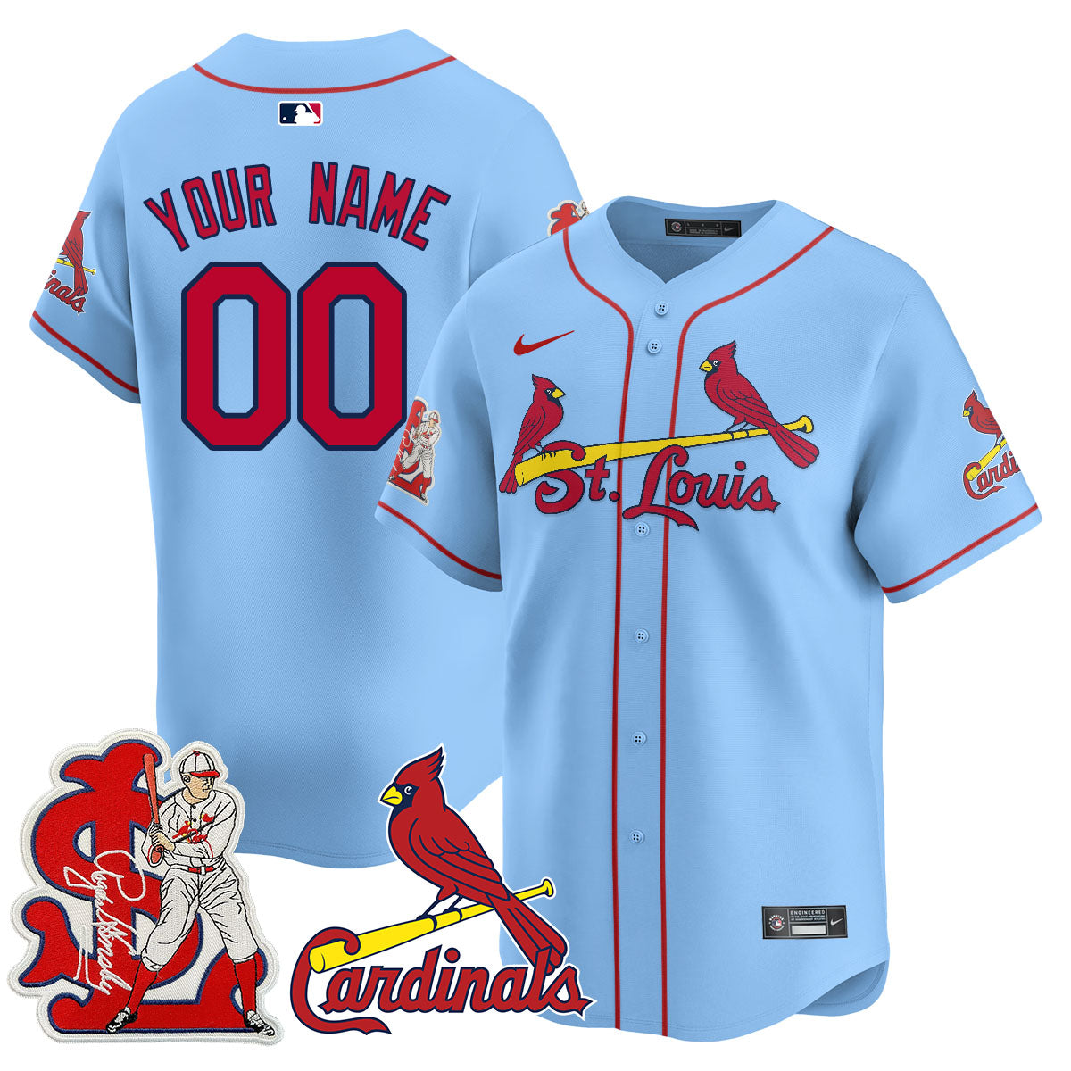 St. Louis Cardinals Rogers Hornsby Limited Custom Jersey - All Stitched