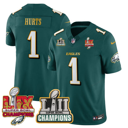 PHI LII-LIX Super Bowl Champions Vapor Limited Gold Jersey - All Stitched
