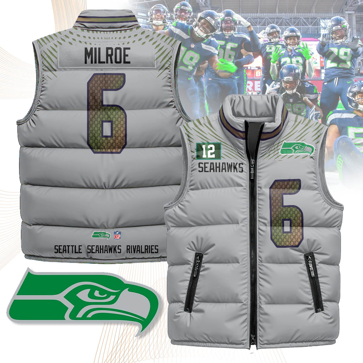 Seattle Seahawks Rivalry Series Puffer Vest
