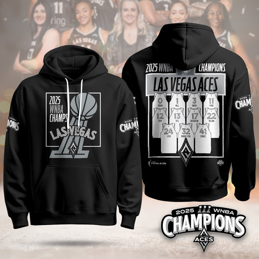 Las Vegas Aces 2025 WNBA Champions Hoodie V2 - Printed