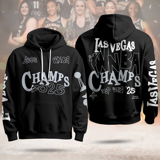 Las Vegas Aces 2025 WNBA Champions Hoodie - Printed