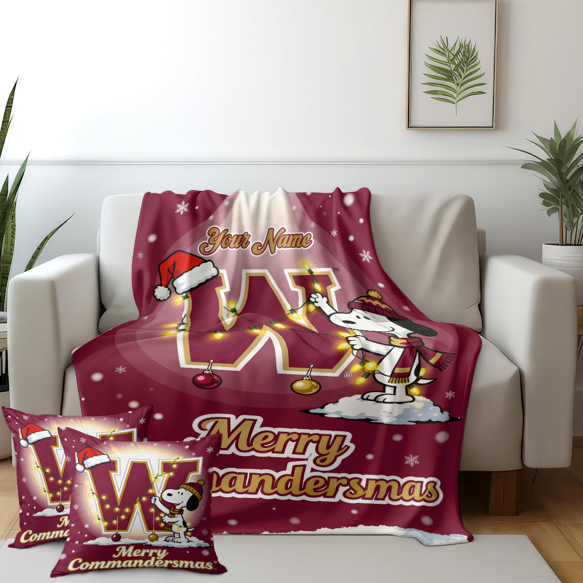 WAS x SNP | Premium Christmas Fleece Blanket & Throw Pillow