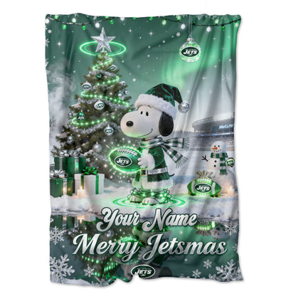 NYJ x SNP | Premium Christmas Fleece Blanket & Throw Pillow