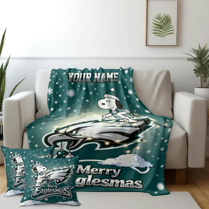 PHI | Premium Christmas Fleece Blanket & Throw Pillow
