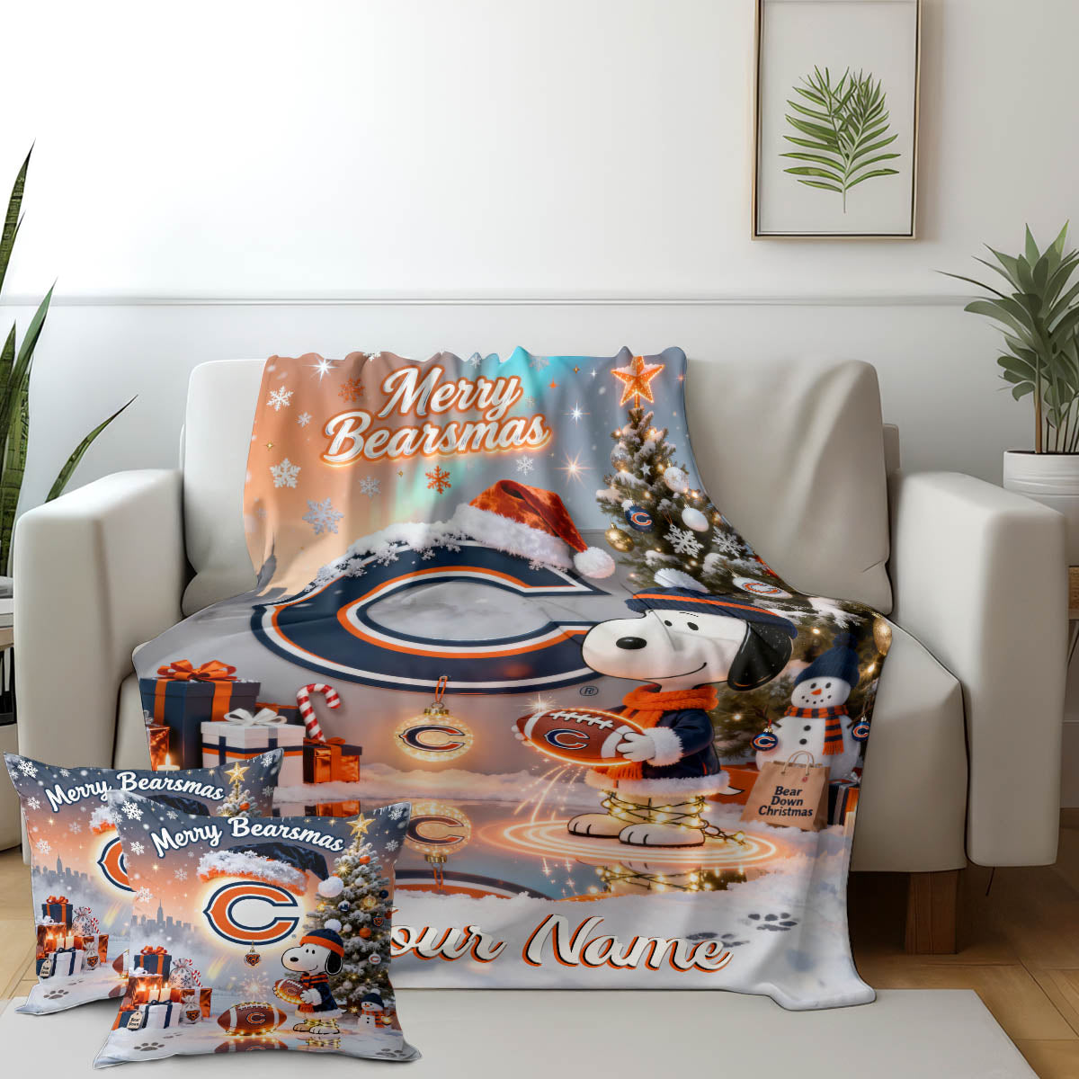 CHI x SNP | Premium Christmas Fleece Blanket & Throw Pillow