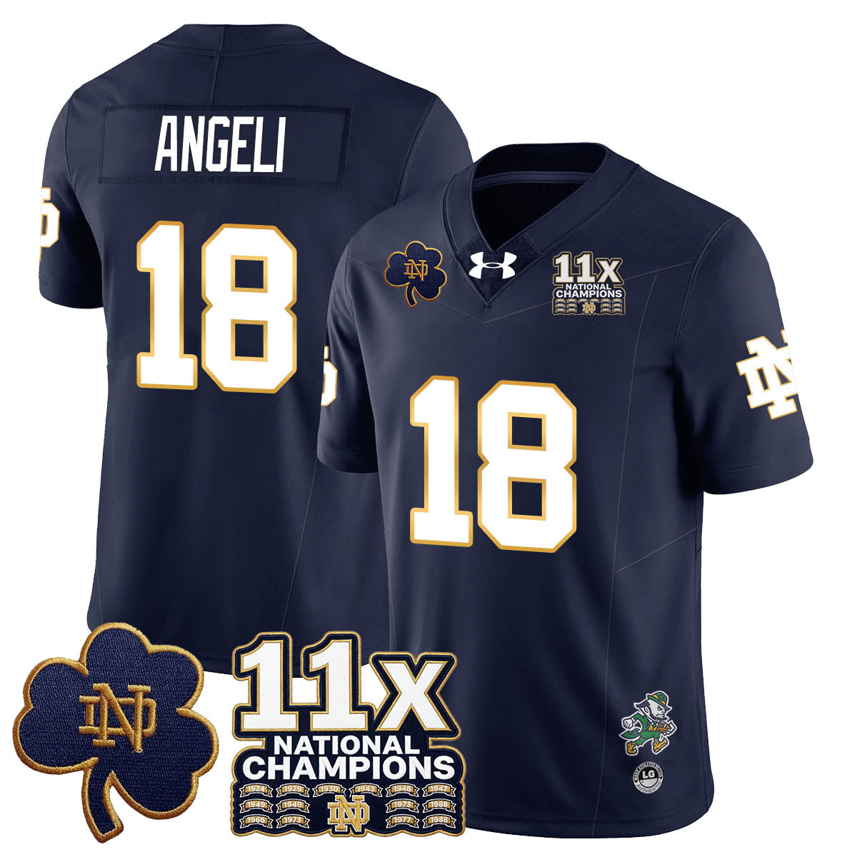 ND 11x-Time National Champions Vapor Limited Jersey - All Stitched