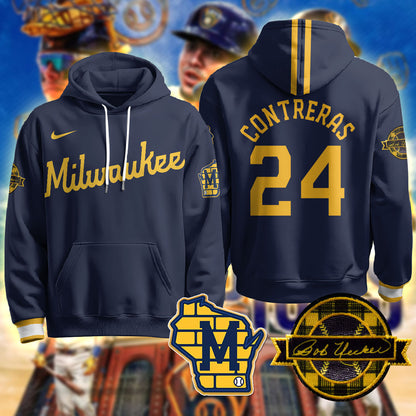 Milwaukee Brewers 2025 Limited Hoodie - Bob Uecker Patch - All Stitched