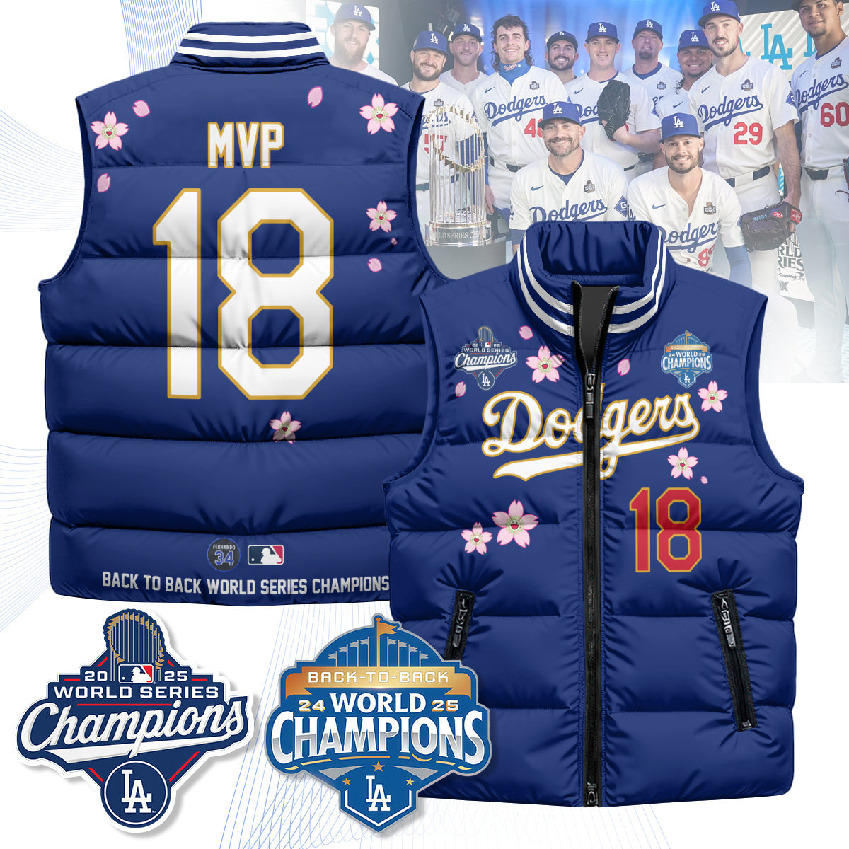 LAD Tokyo 2025 World Series Champions Puffer Vest