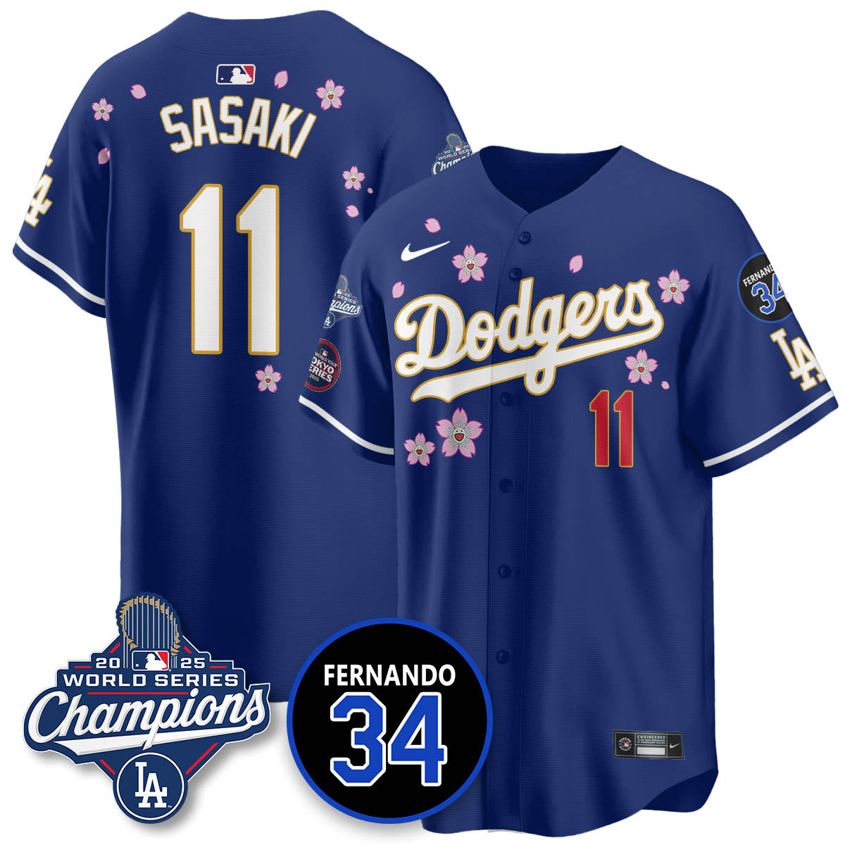 LAD Tokyo 2025 World Series Champions Jersey - All Stitched
