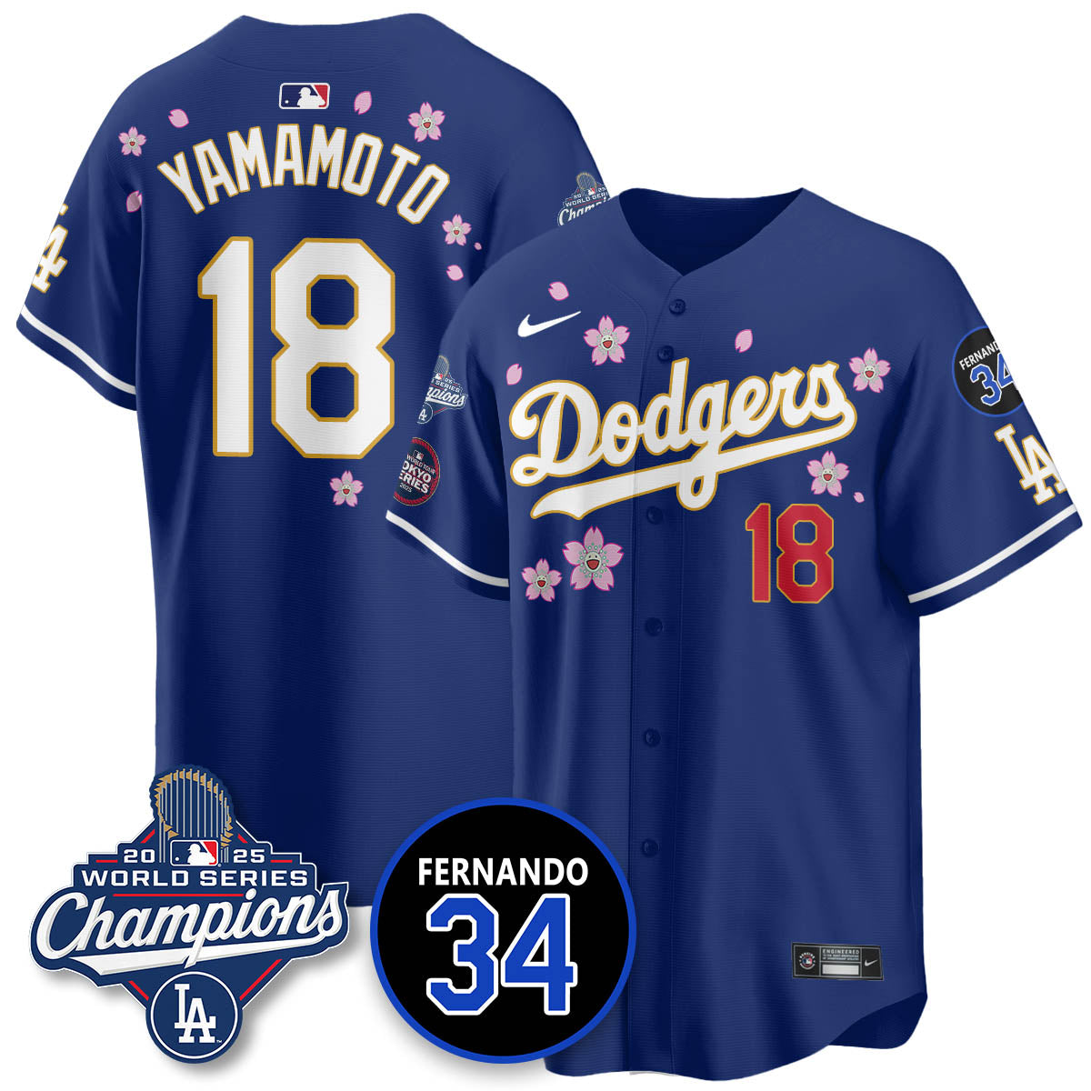 LAD Tokyo 2025 World Series Champions Jersey - All Stitched