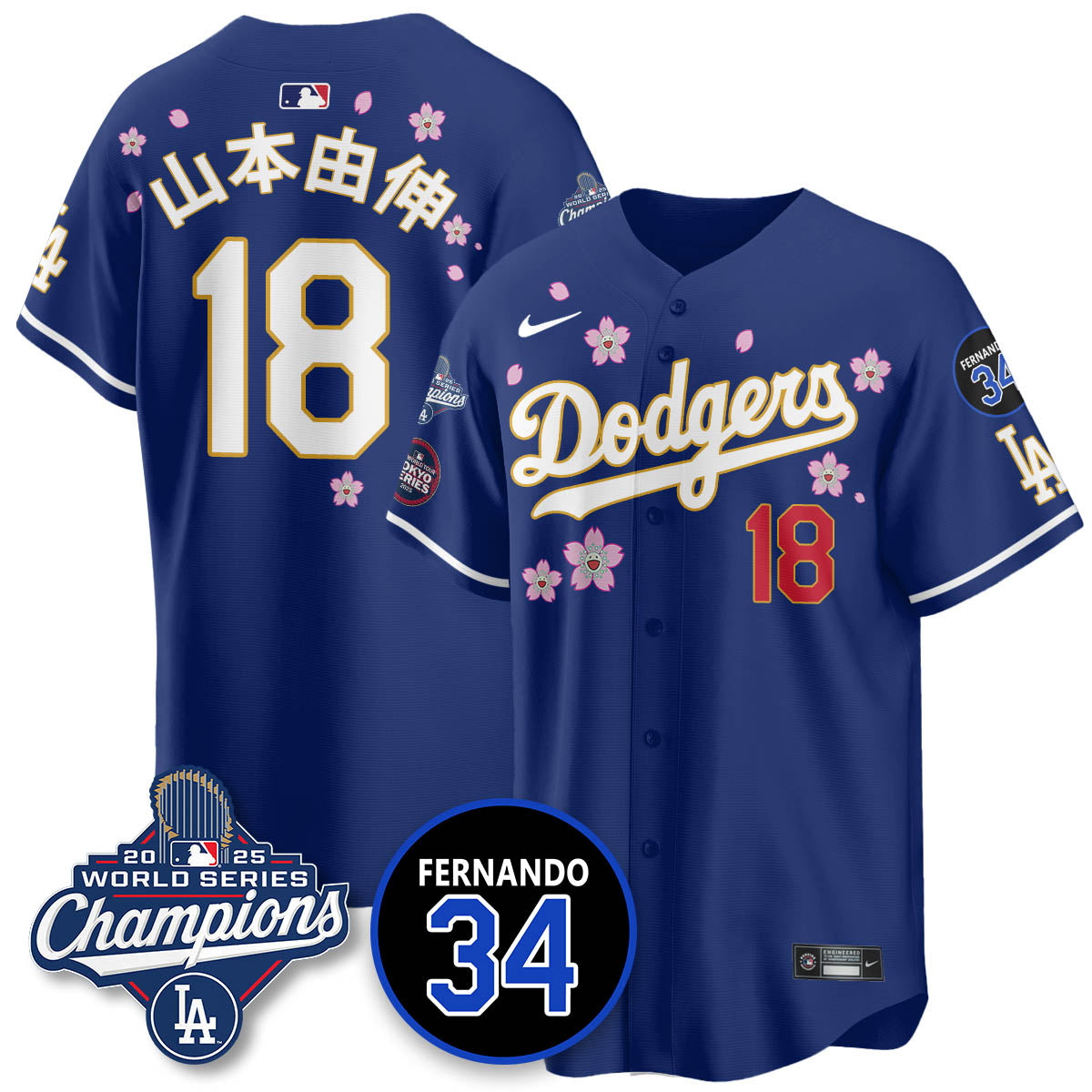 LAD Tokyo 2025 World Series Champions Jersey - All Stitched