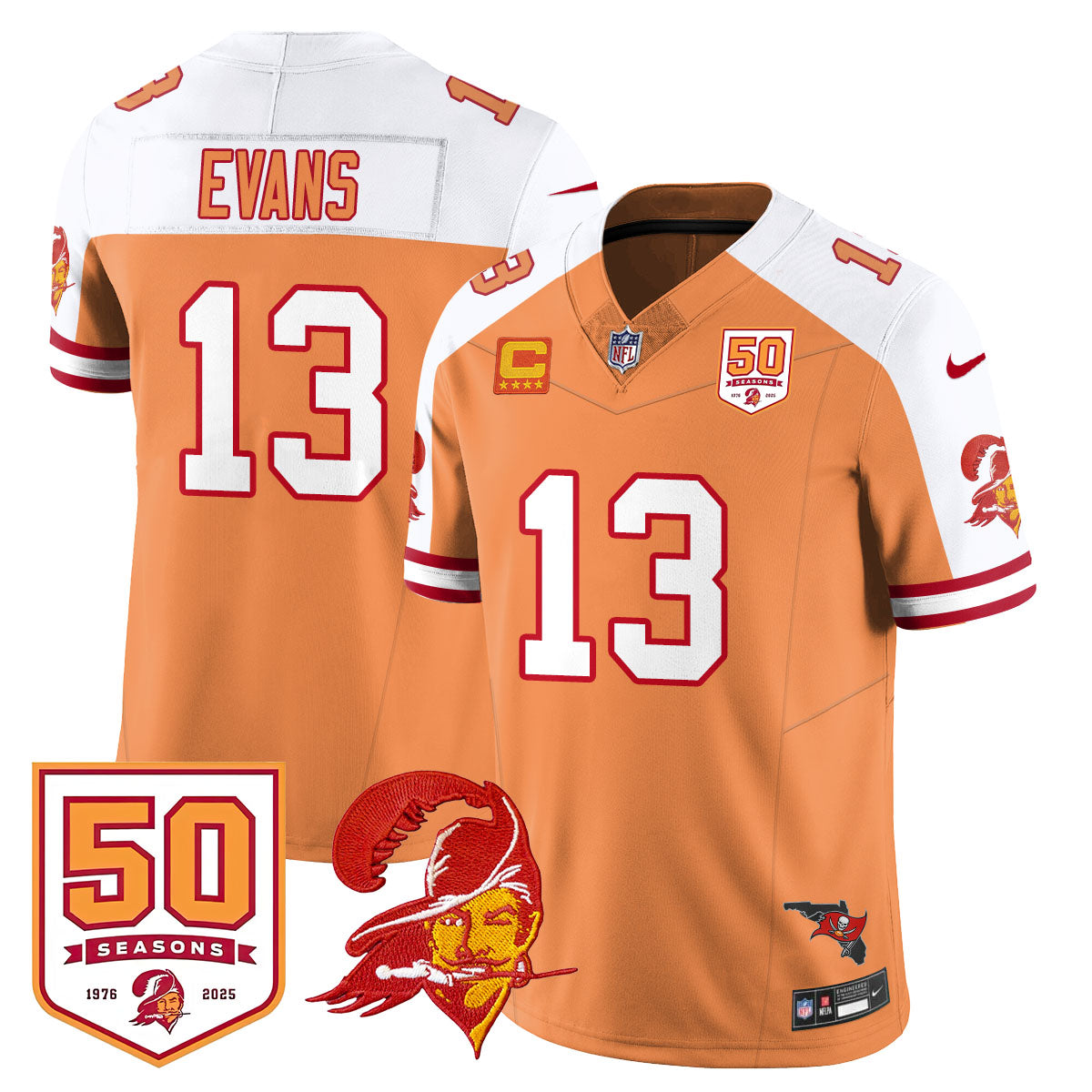 Tampa Bay Buccaneers 50th Season Limited Jersey - All Stitched